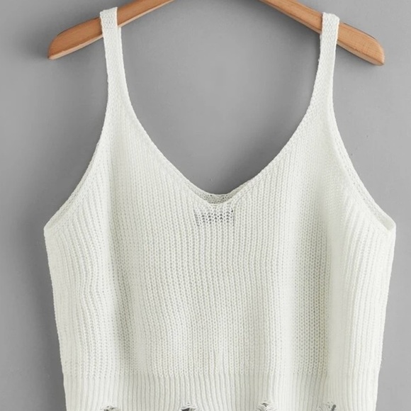 SHEIN White Knit Camisole Top - Picture 2 of 6